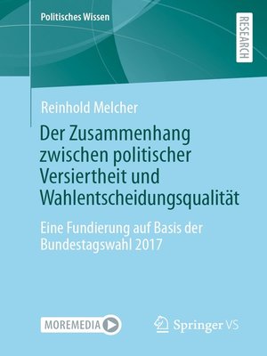 cover image of Der Zusammenhang zwischen politischer Versiertheit und Wahlentscheidungsqualität